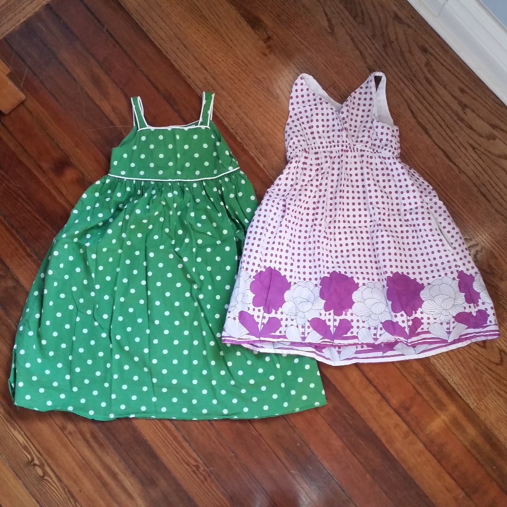 Pair of Gap Polka Dot Cotton Dresses Size 4